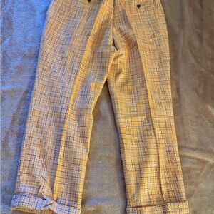 J Crew Cafe Capri plaid pant